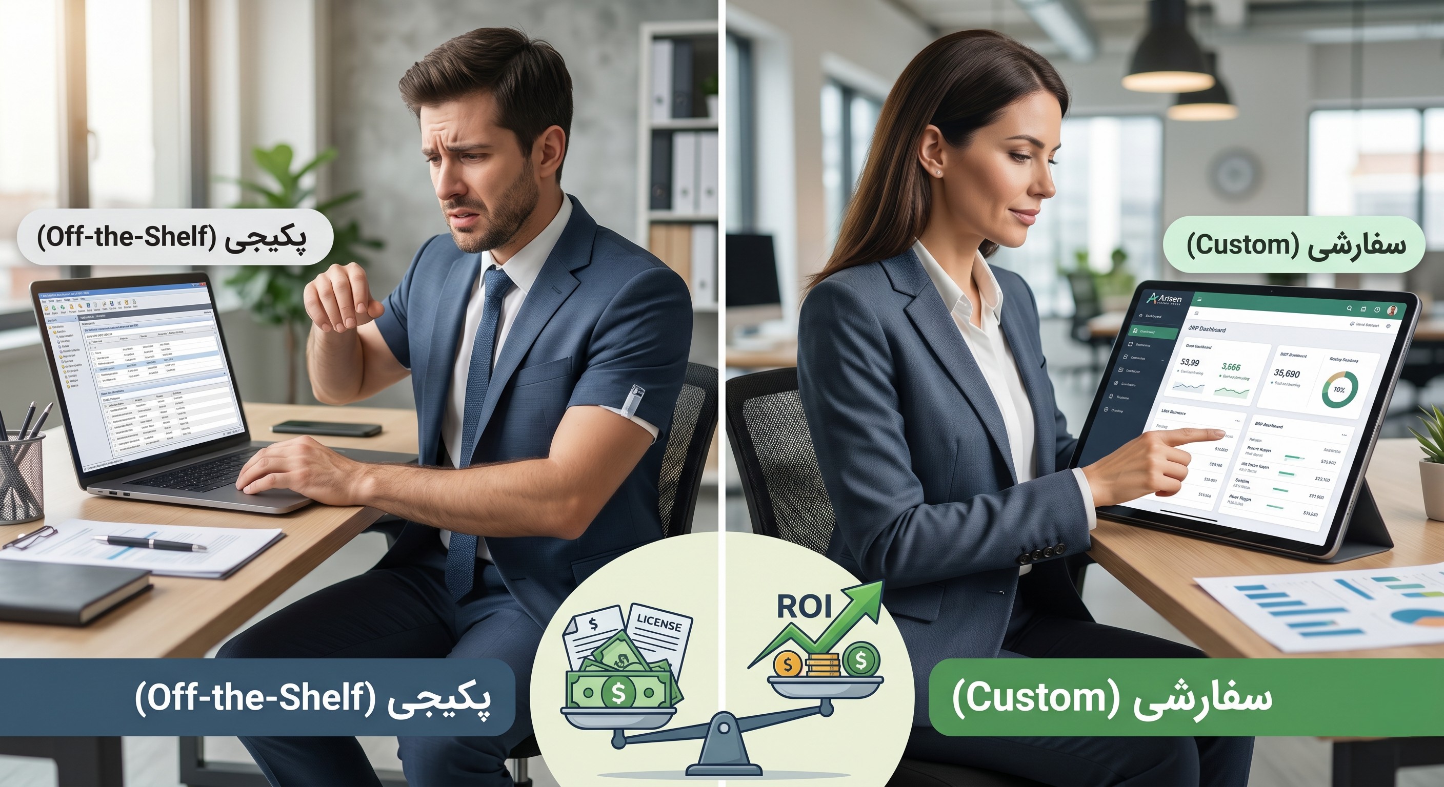 لباس عاریه بر تن کسب‌وکار: چرا توسعه ERP اختصاصی از خرید نرم‌افزار آماده ارزان‌تر است؟